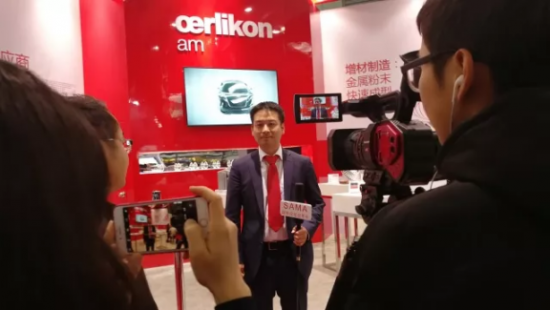 歐瑞康增材制造中國業務發展總監馬駿先生正在接受上海增材制造協會采訪